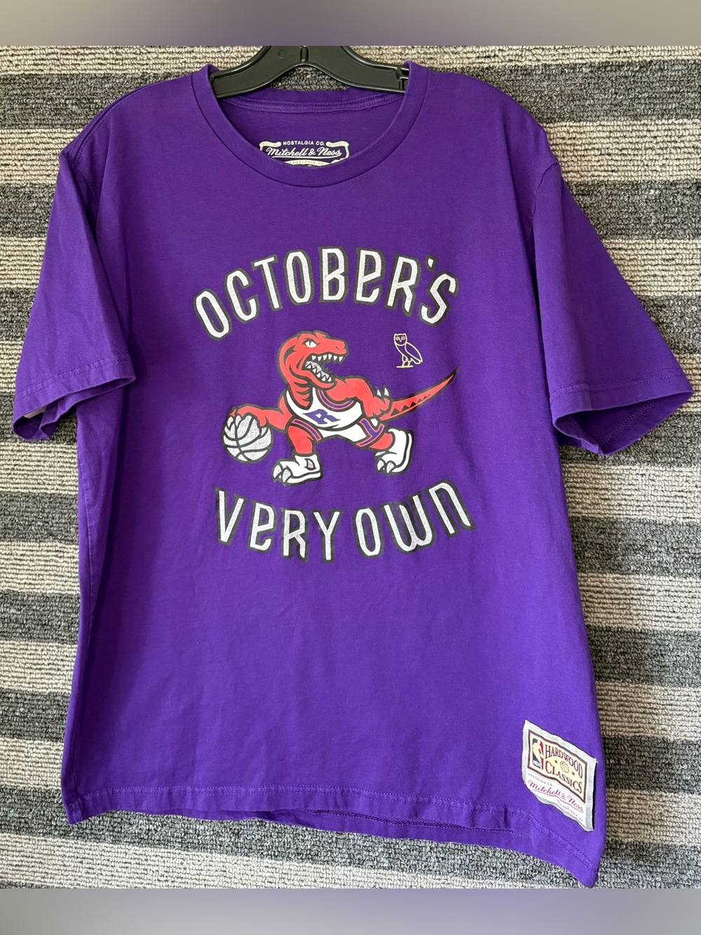 OVO Mitchell & Ness '95 Toronto Raptors Draft Day T-shirt Men’s XL EUC Purple